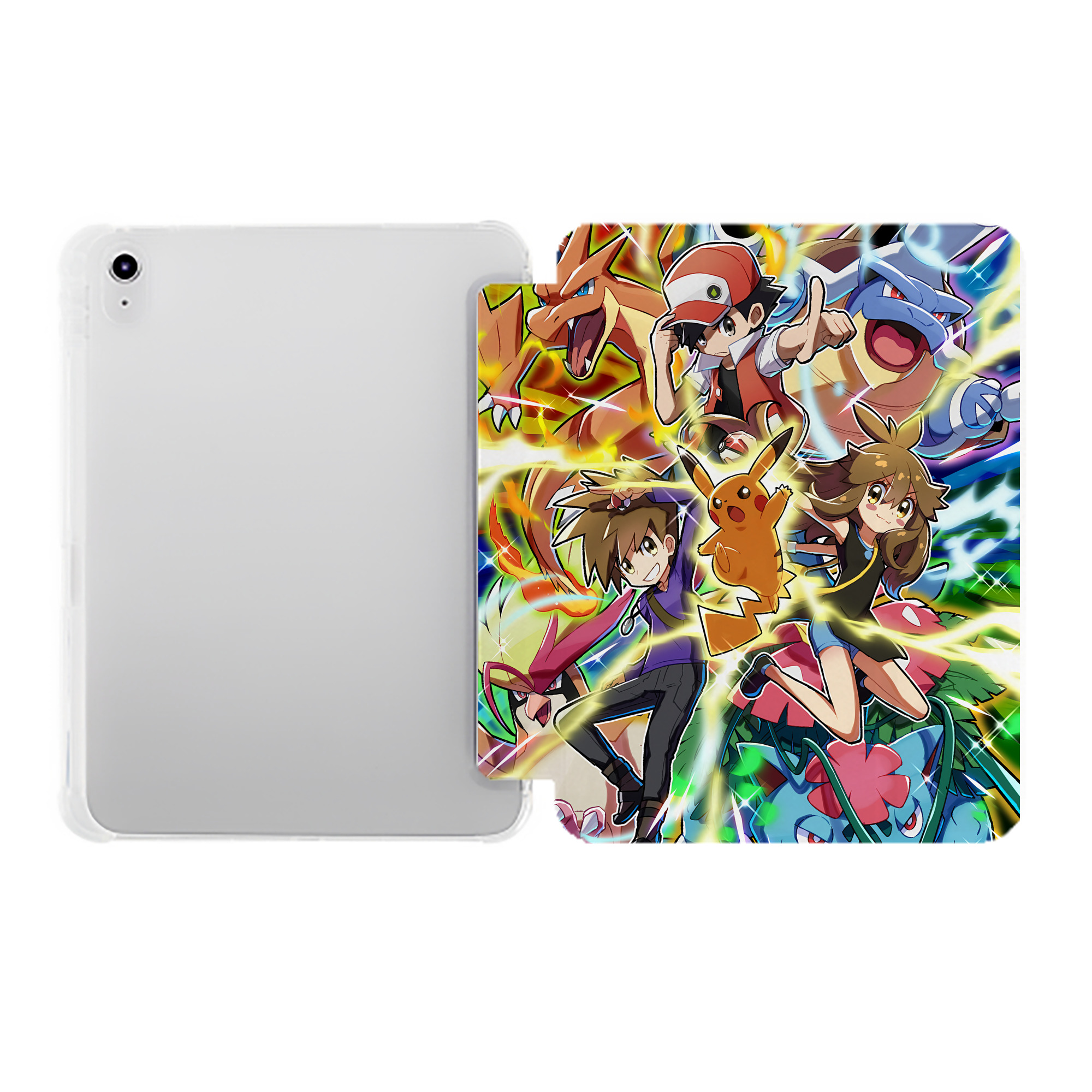 （画像用） ポケットモンスター Pokémon IPad ケース ペン収納付き 三つ折りスタンド PUレザー×シリコン 対応機種9.5/10.5/10.9インチ